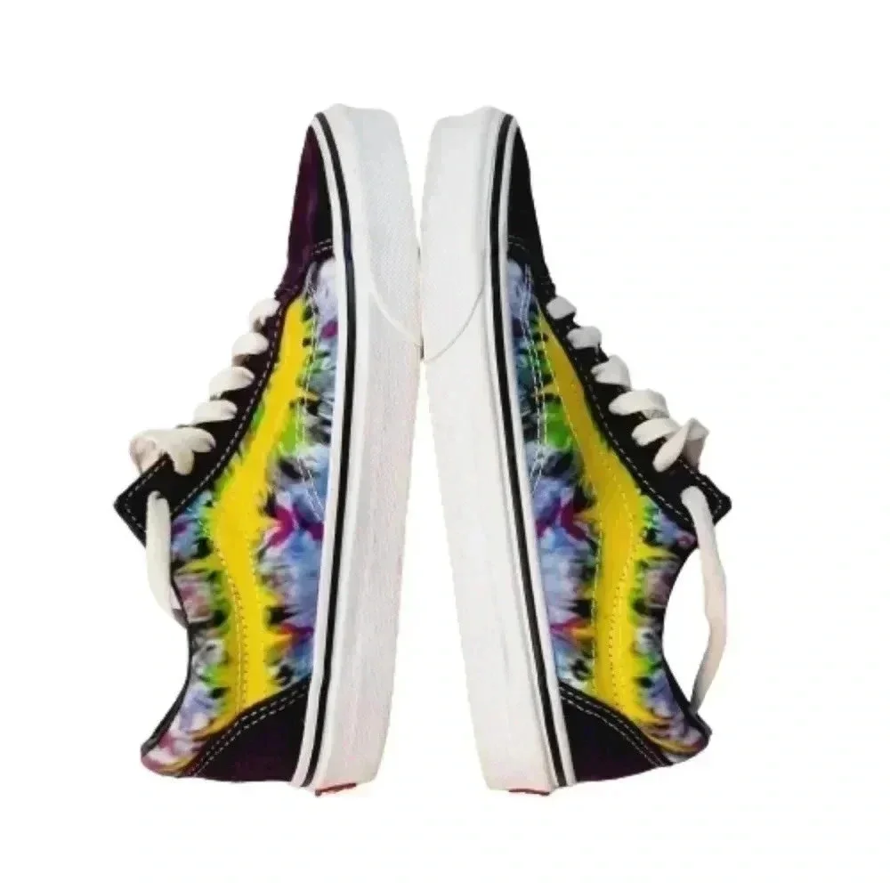 Vans Old Skool Tie Dye Sneakers Rainbow Stripe Mens 5 Womens 6.5 Unisex